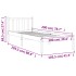 Cama sin colchón madera maciza de pino marrón cera 100x200