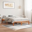 Cama sin colchón madera maciza de pino marrón cera 140x190 cm