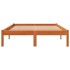 Cama sin colchón madera maciza de pino marrón cera 140x190