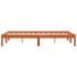 Cama sin colchón madera maciza de pino marrón cera 140x190