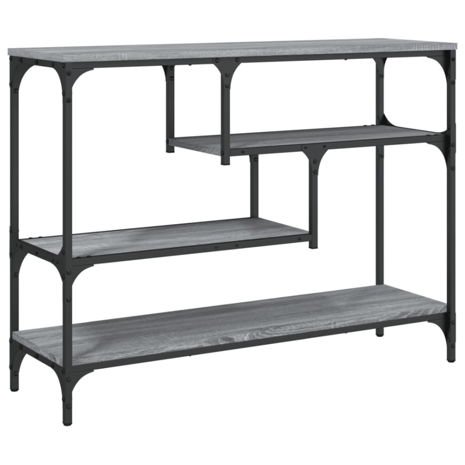 Mesa consola madera de ingeniería gris Sonoma 100x30x75
