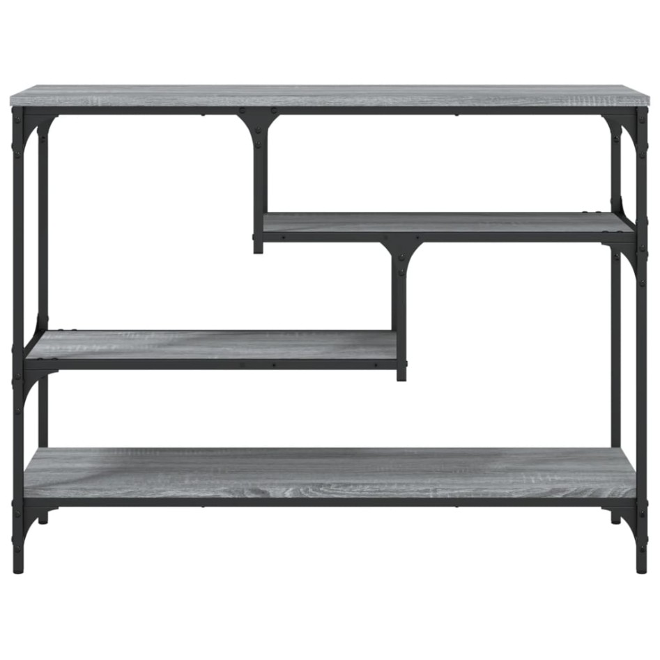 Mesa consola madera de ingeniería gris Sonoma 100x30x75
