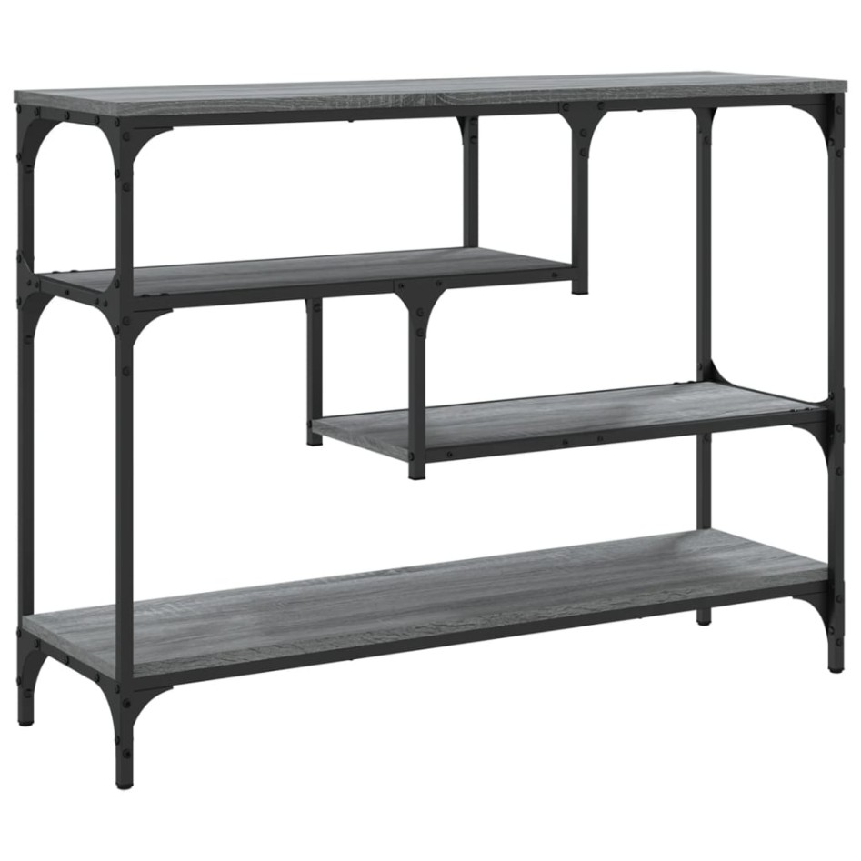 Mesa consola madera de ingeniería gris Sonoma 100x30x75