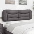 Cabecero de cama acolchado cuero sintético gris 160