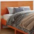 Cabecero de cama madera maciza de pino marrón cera 160