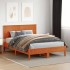 Cabecero de cama madera maciza de pino marrón cera 160