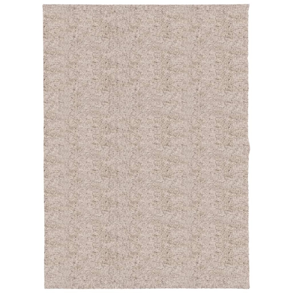 Alfombra peluda de pelo largo moderna PAMPLONA beige 140x200