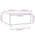 Mesa de centro madera maciza de pino marrón miel 55x56x32