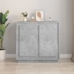 Aparador de madera contrachapada gris hormigón 80x34x75 cm