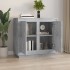 Aparador de madera contrachapada gris hormigón 80x34x75