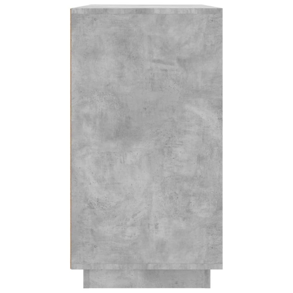 Aparador de madera contrachapada gris hormigón 80x34x75