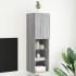 Mueble para TV con luces LED gris Sonoma 30,5x30x102