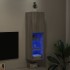 Mueble para TV con luces LED gris Sonoma 30,5x30x102
