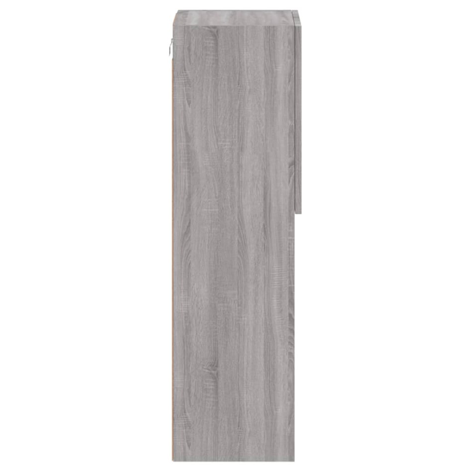 Mueble para TV con luces LED gris Sonoma 30,5x30x102