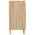 Mesitas de noche 2 uds madera contrachapada roble 40x35x70