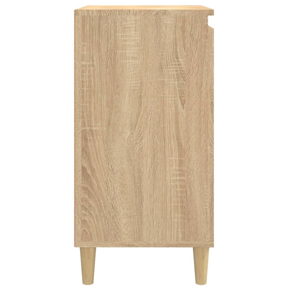 Mesitas de noche 2 uds madera contrachapada roble 40x35x70