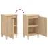 Mesitas de noche 2 uds madera contrachapada roble 40x35x70