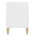 Mueble de TV con patas de madera maciza blanco 103,5x35x50
