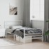 Estructura cama sin colchón con estribo metal blanco 100x200