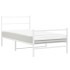 Estructura cama sin colchón con estribo metal blanco 100x200