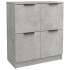 Aparador de madera contrachapada gris hormigón 60x30x70