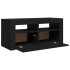 Mueble de TV con luces LED negro 90x35x40