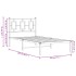 Estructura cama sin colchón con cabecero metal negro 90x200