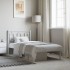 Estructura cama sin colchón con cabecero metal blanco 90x200