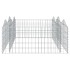 Arriate de gaviones forma arco hierro galvanizado 200x100x50