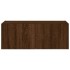 Mueble de TV de pared con luces LED marrón roble 80x35x31