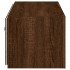 Mueble de TV de pared con luces LED marrón roble 80x35x31
