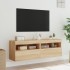 Muebles de TV de pared luces LED 2 uds roble Sonoma 60x30x40