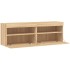 Muebles de TV de pared luces LED 2 uds roble Sonoma 60x30x40