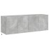 Muebles TV de pared luces LED 2 uds gris hormigón 60x35x41