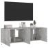 Muebles TV de pared luces LED 2 uds gris hormigón 60x35x41