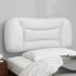 Cabecero de cama acolchado cuero sintético blanco 90