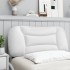Cabecero de cama acolchado cuero sintético blanco 90