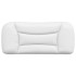 Cabecero de cama acolchado cuero sintético blanco 90