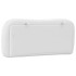 Cabecero de cama acolchado cuero sintético blanco 90