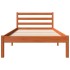Estructura de cama sin colchón madera de pino marrón 90x200