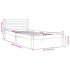 Estructura de cama sin colchón madera de pino marrón 90x200