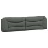 Cabecero de cama acolchado tela gris oscuro 200