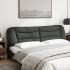 Cabecero de cama acolchado tela gris oscuro 200