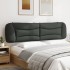 Cabecero de cama acolchado tela gris oscuro 200