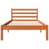 Estructura de cama sin colchón madera maciza marrón 75x190