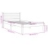 Estructura de cama sin colchón madera maciza marrón 75x190