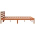 Estructura de cama sin colchón madera maciza marrón 135x190
