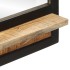 Espejo con estantes madera maciza de mango y vidrio 80x8x55