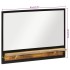Espejo con estantes madera maciza de mango y vidrio 80x8x55