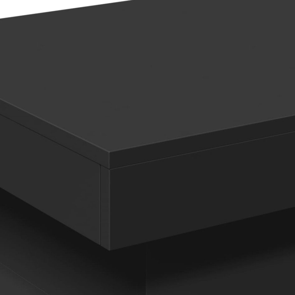 Mesa de centro con luces LED negro 50x50x40